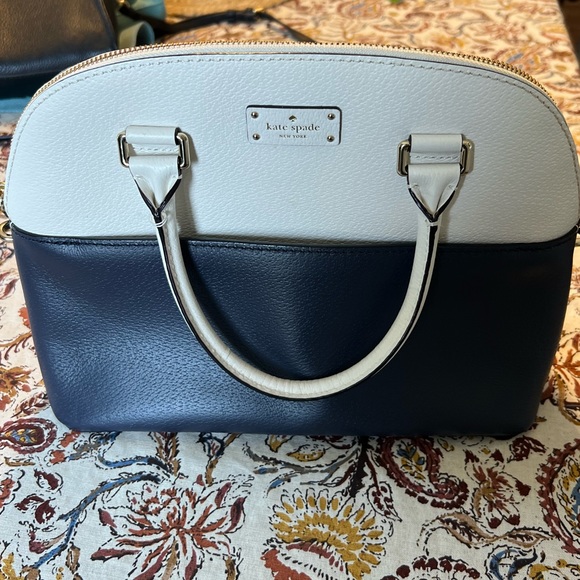 Kate Spade Blue & White Purse - Picture 1 of 4